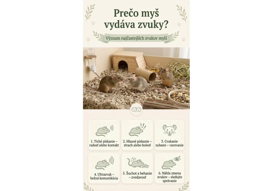 Prečo myš vydáva zvuky? Význam najčastejších zvukov myší | AZPET